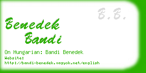 benedek bandi business card